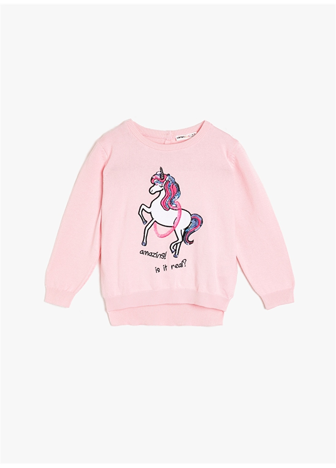 Koton Unicorn Desenli Pembe Kazak