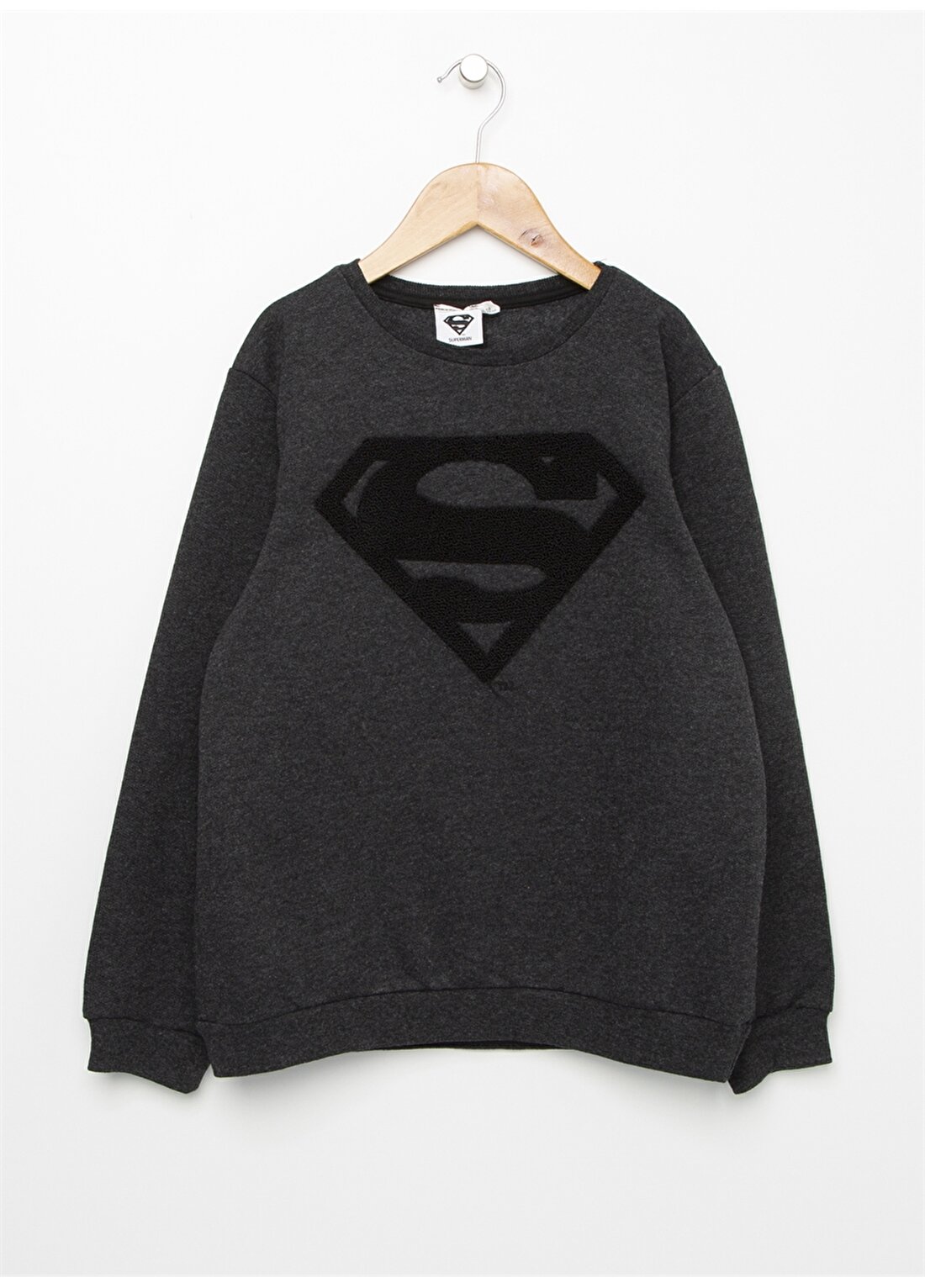 Koton Superman Baskılı Antrasit Sweatshirt