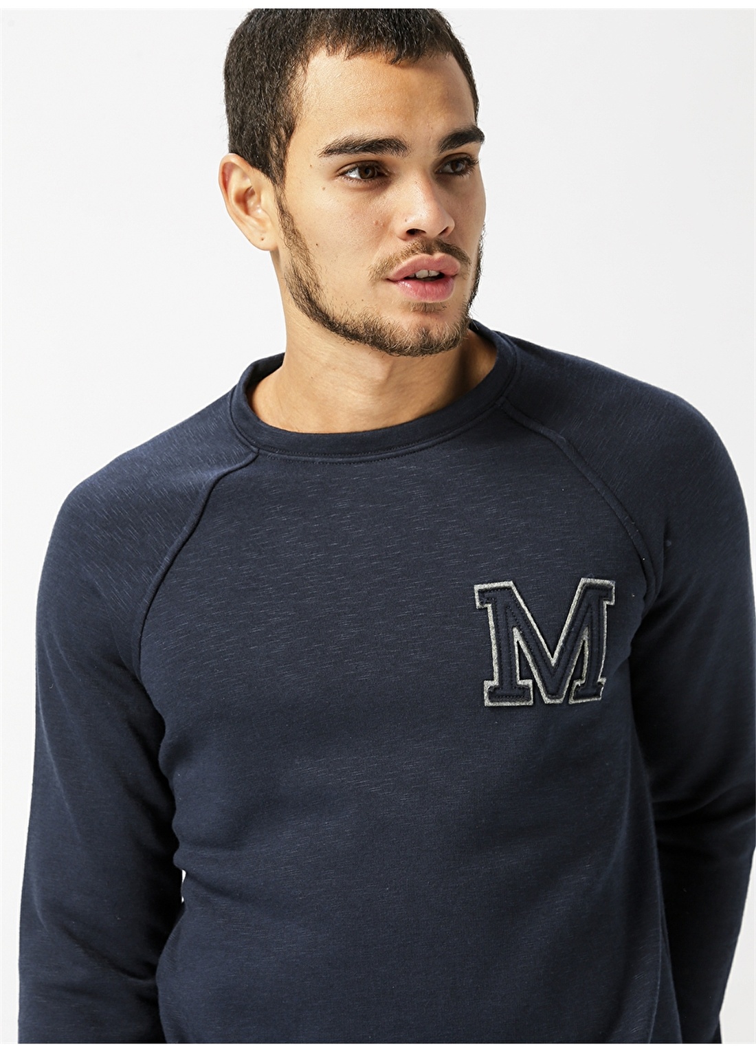 Mustang Baskılı Lacivert Sweatshirt