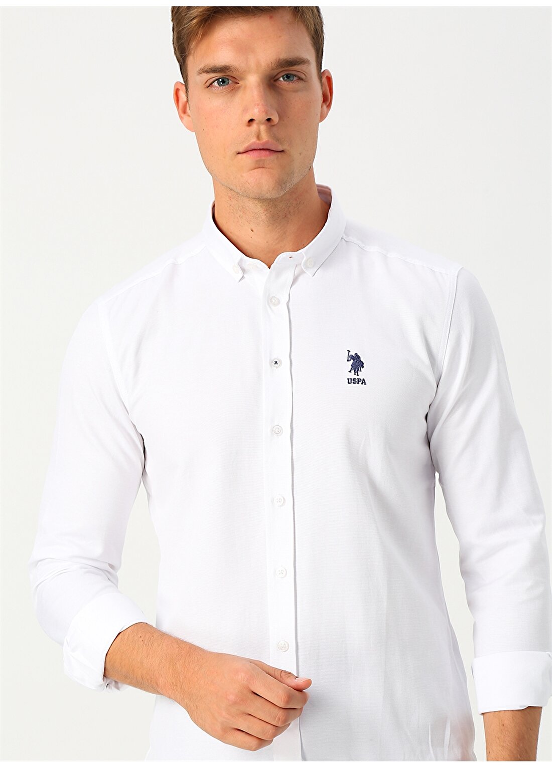 U.S. Polo Assn. Slim Fit Beyaz Gömlek