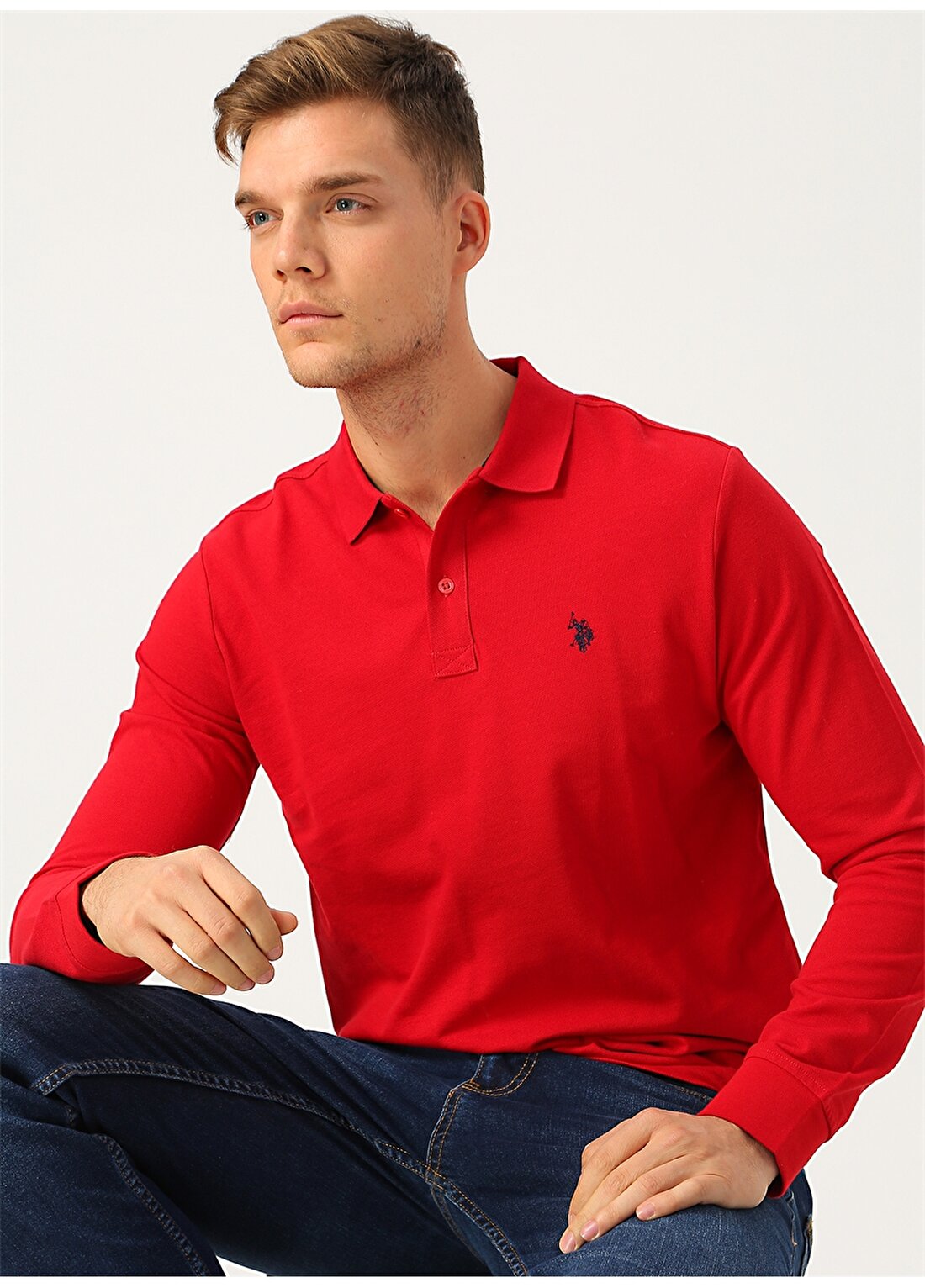 U.S. Polo Assn. Kırmızı Erkek Sweatshirt