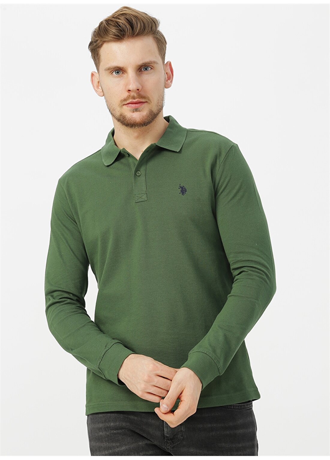 U.S. Polo Assn. Yeşil Erkek Sweatshirt