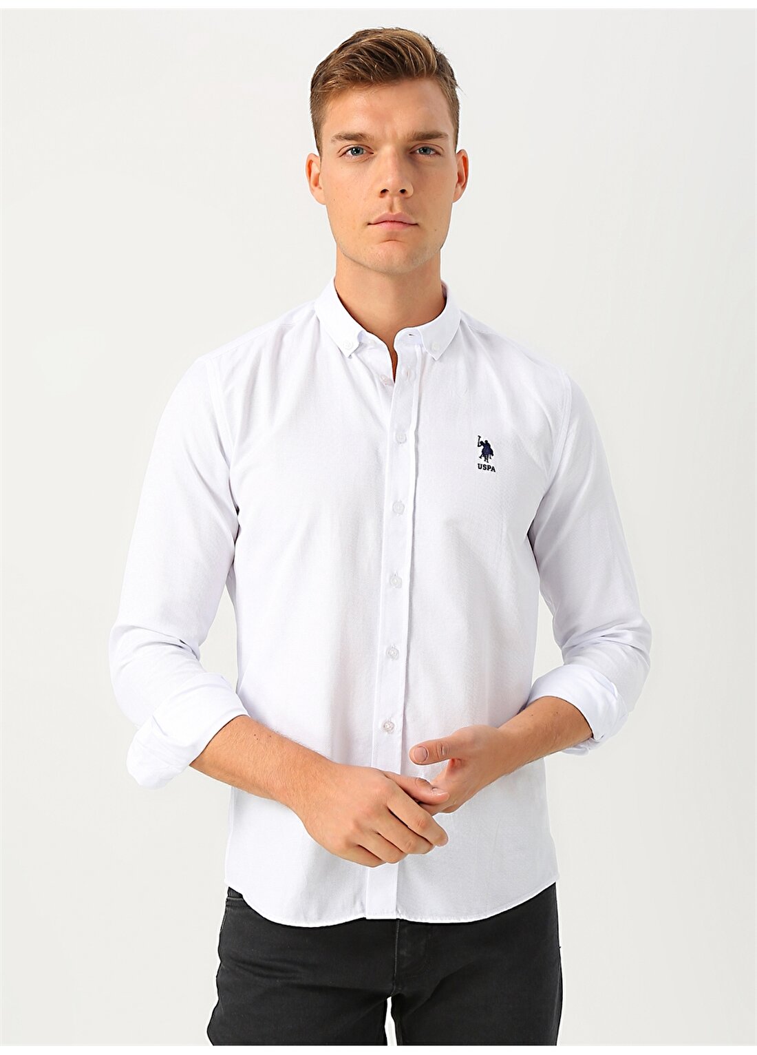 U.S. Polo Assn. Beyaz Basics Gömlek