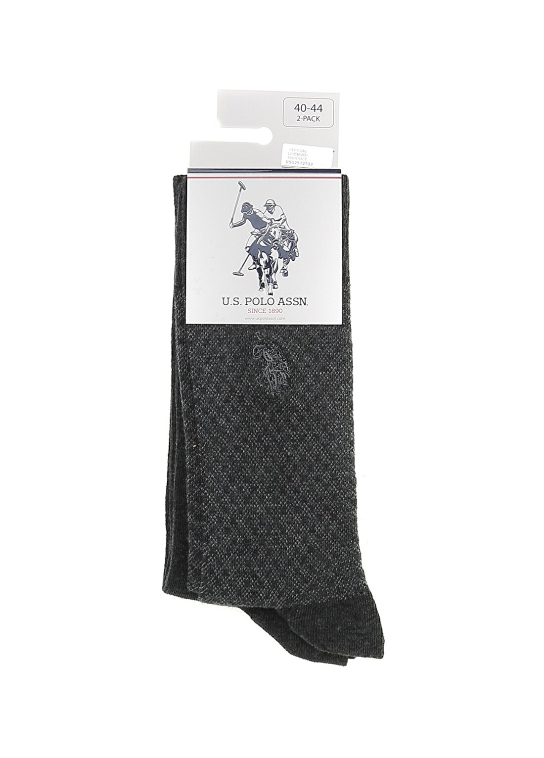 U.S. Polo Assn. Antrasit Melanj Erkek Çorap