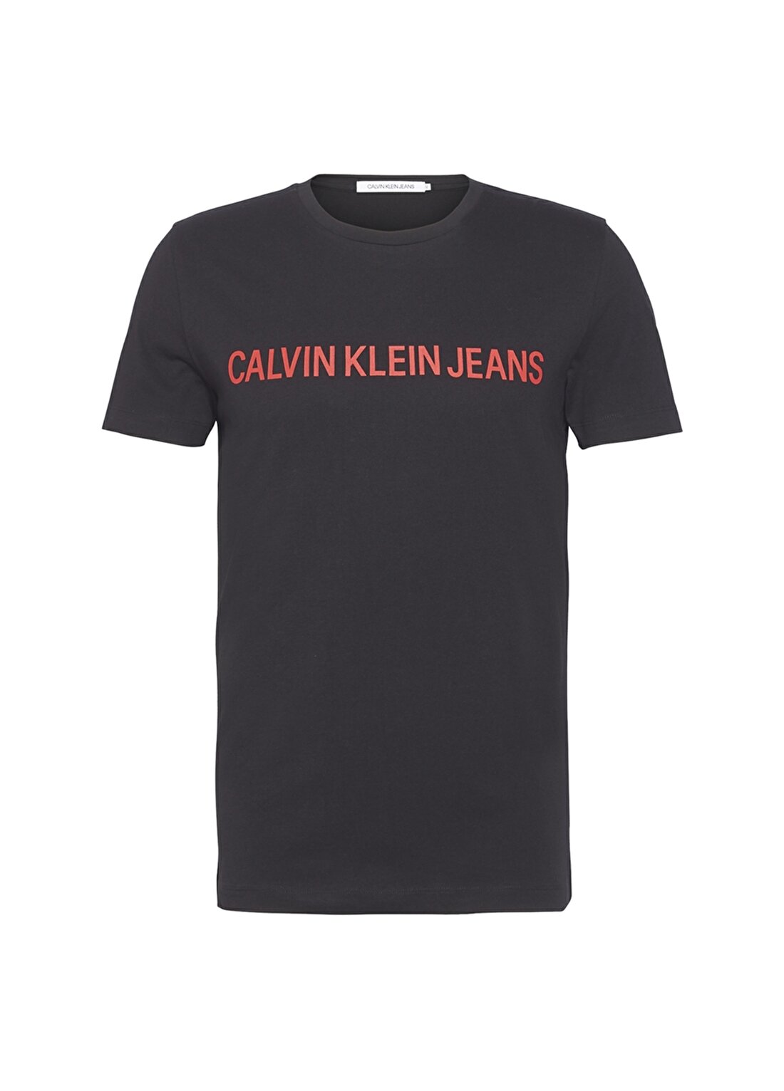 Calvin Klein Jeans Bisiklet Dar Baskılı Erkek Siyah T-Shirt J30J307856 INSTITUTIONAL LOGO SLIM