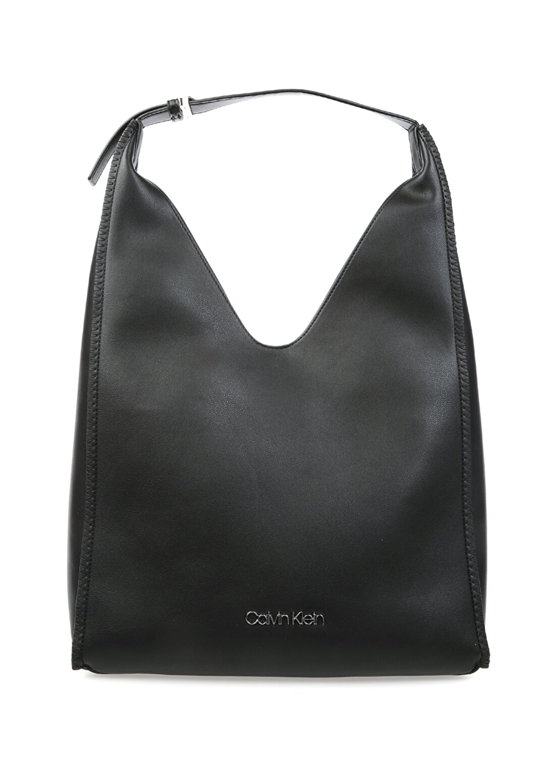 Calvin Klein Siyah Deri Kadın Hobo Çanta
