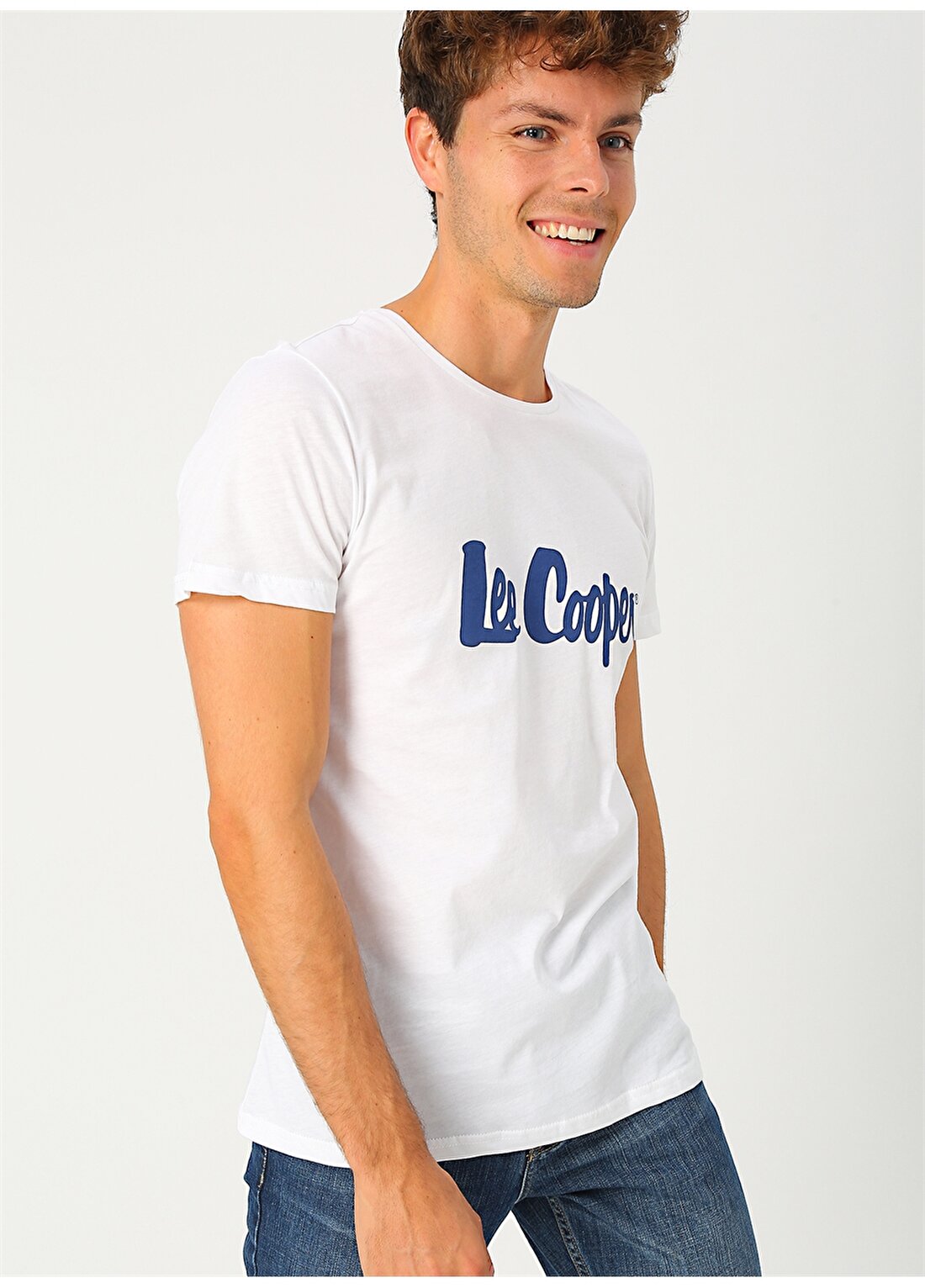Lee Cooper Lacivert - Beyaz T-Shirt