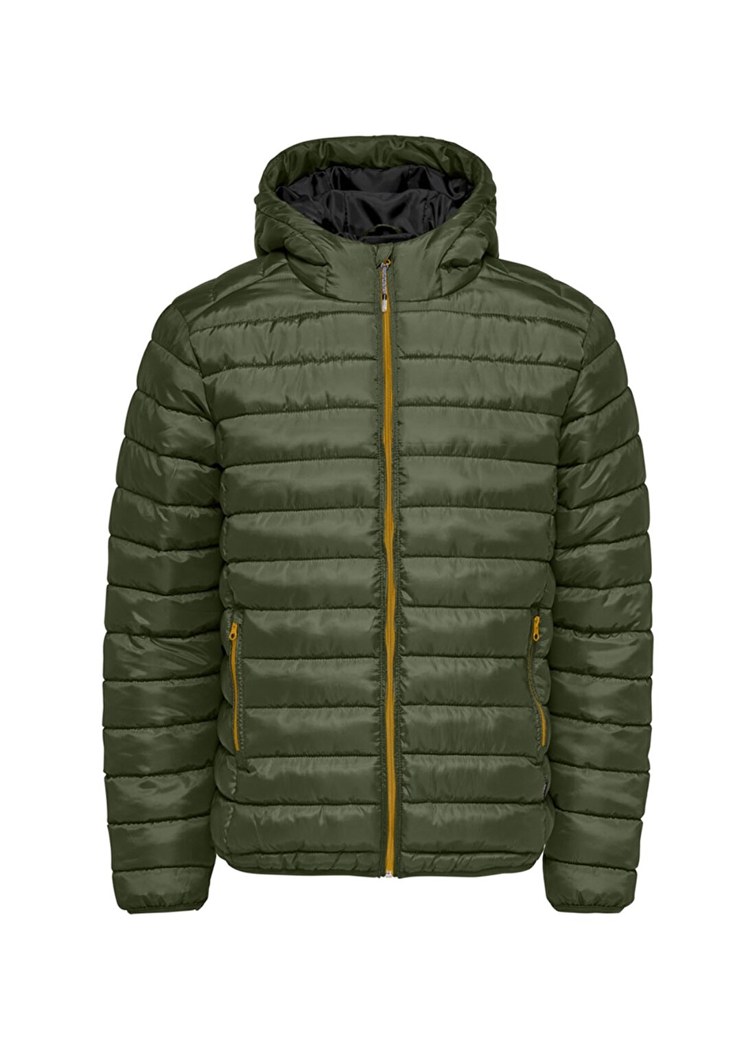Only & Sons Onsgeorge QUILTED HOOD OTW Haki Şişme Mont