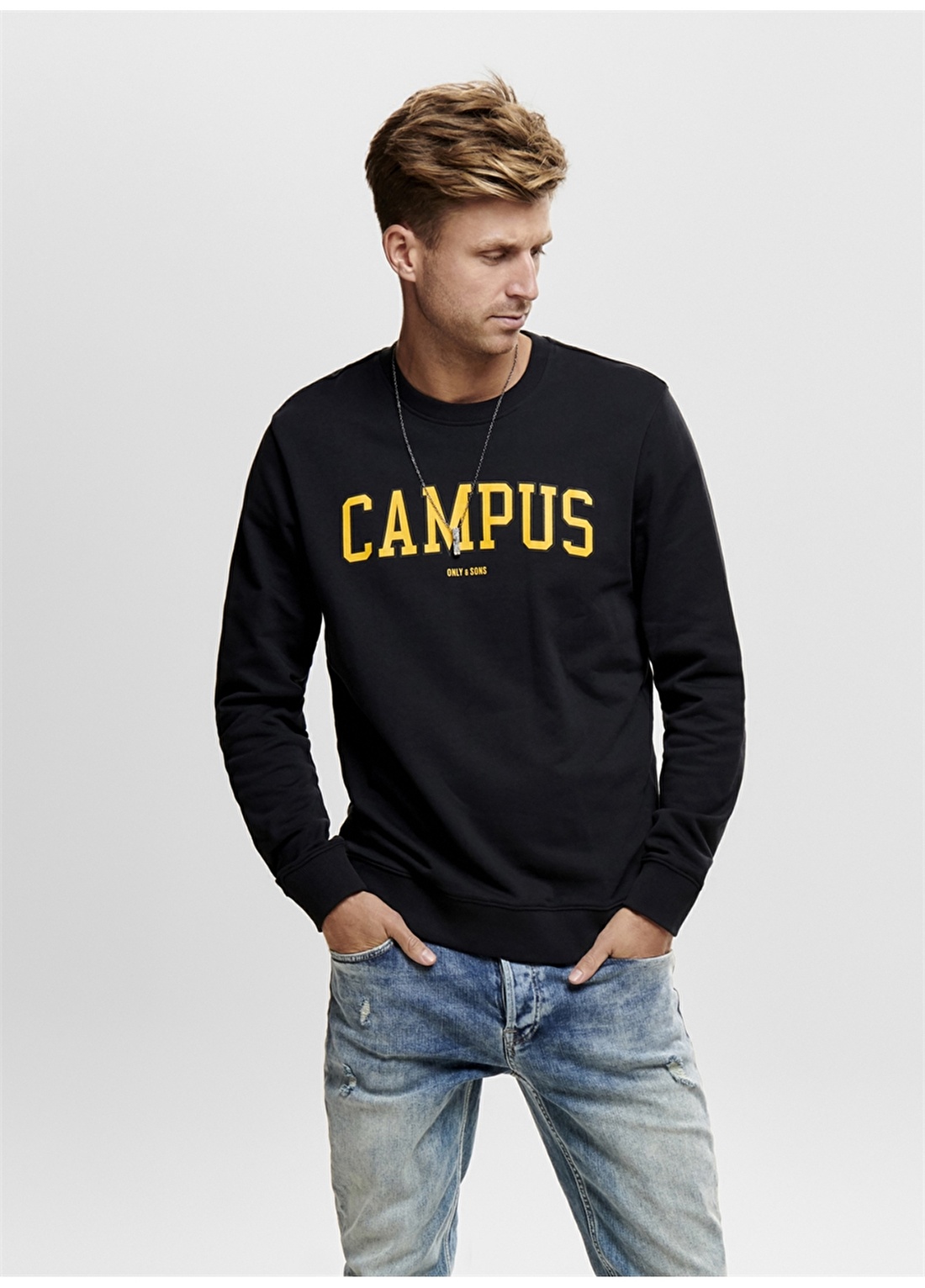 Only & Sons Lacivert Erkek Sweatshirt