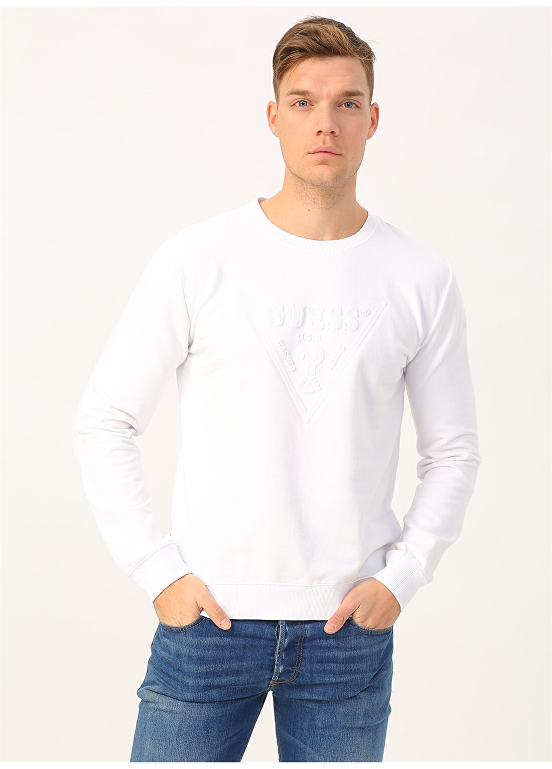 Guess Beyaz Sweatshirt