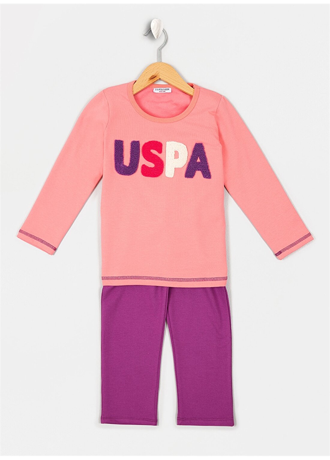U.S. Polo Assn. 2'Li Pembe Pijama Takımı