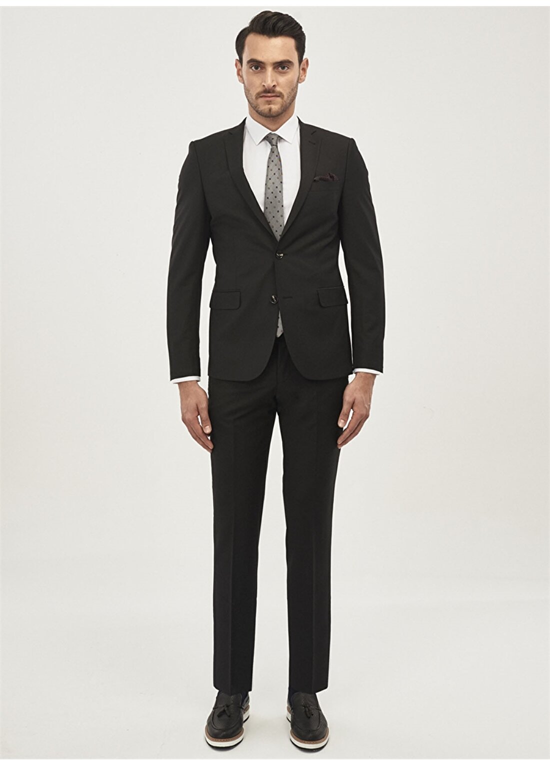 Altınyıldız Classic Normal Bel Slim Fit Siyah Erkek Takım Elbise 4A3010000001