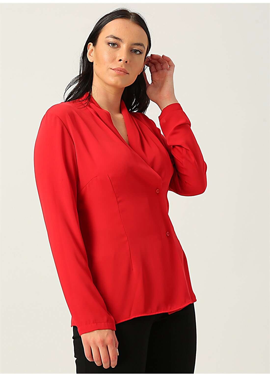 Ekol 02047.1 Kırmızı Kadın Bluz