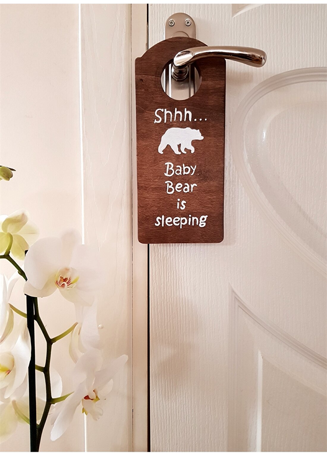 Lamoneta Baby Bear Kapıkolu İşareti - Bebek Uyuyor Dekoratif Obje