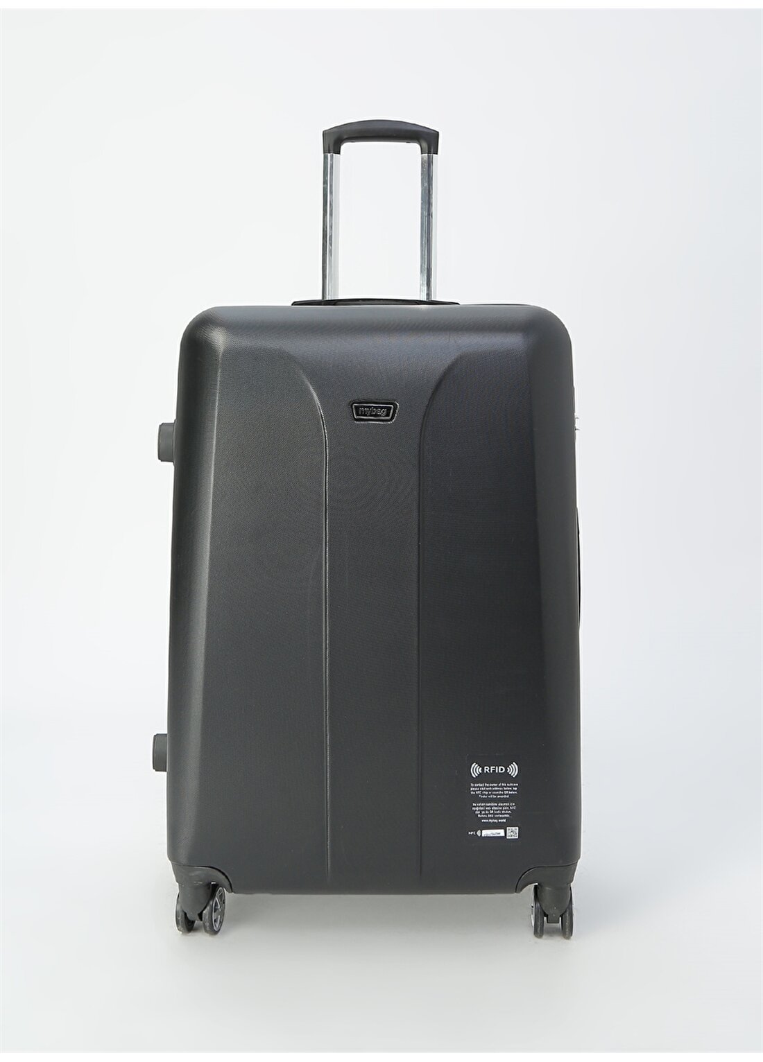 My Bag Smart Luggage Black L Çekçekli Sert Valiz