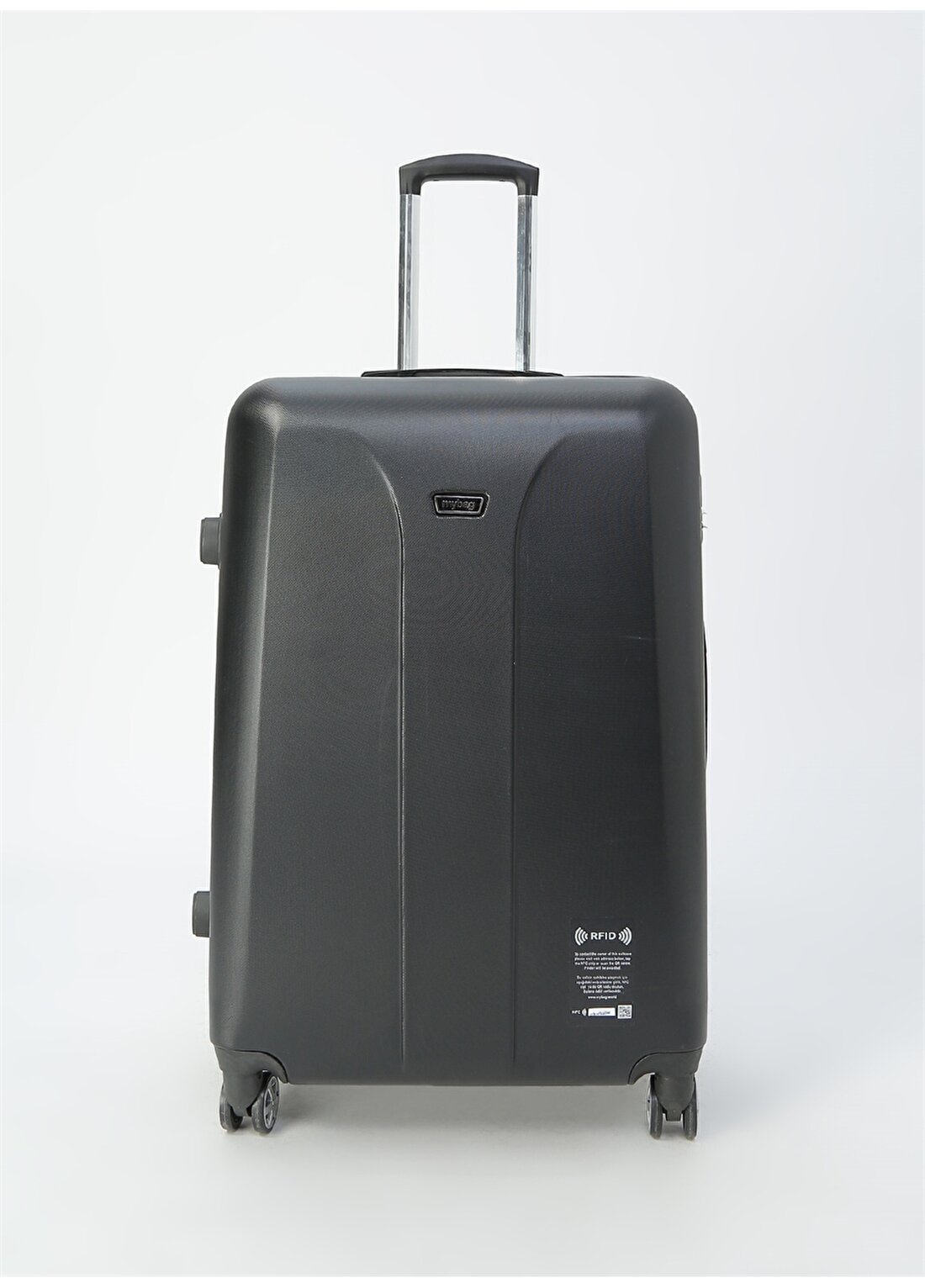 My Bag Smart Luggage Black S Çekçekli Sert Valiz