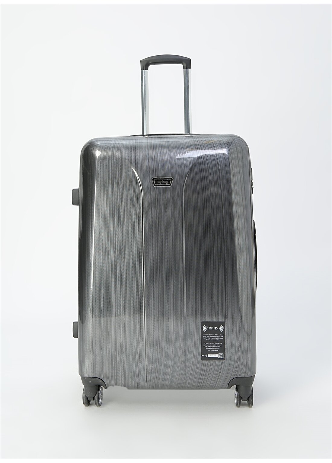 My Bag Smart Luggage Silver L Çekçekli Sert Valiz