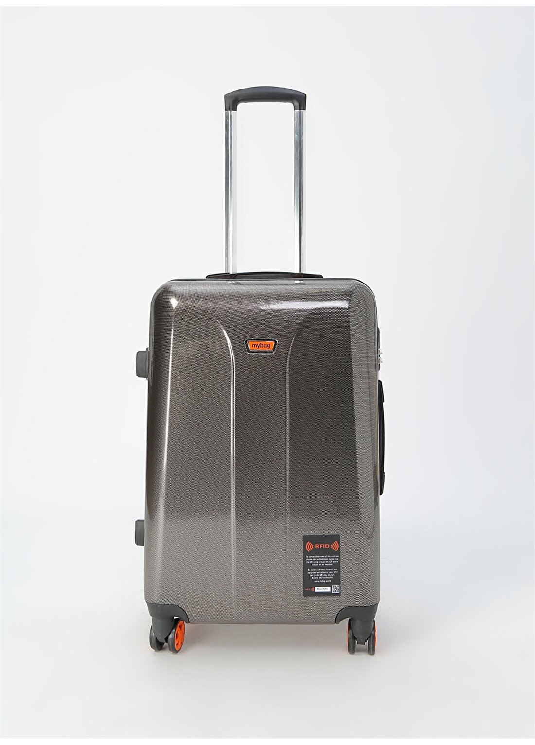 My Bag Smart Luggage Orange M Çekçekli Sert Valiz