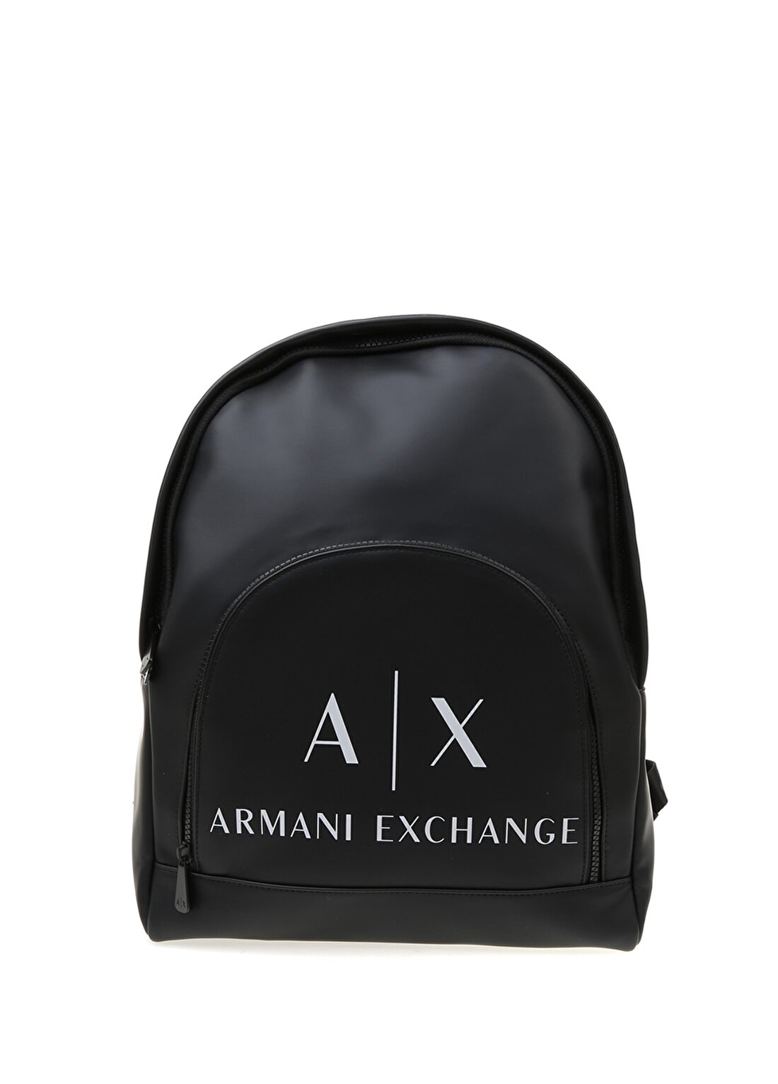 Armani Exchange 942616 Yazı Baskılı Fermuarlı Siyah Beyaz Kadın Sırt Çantası