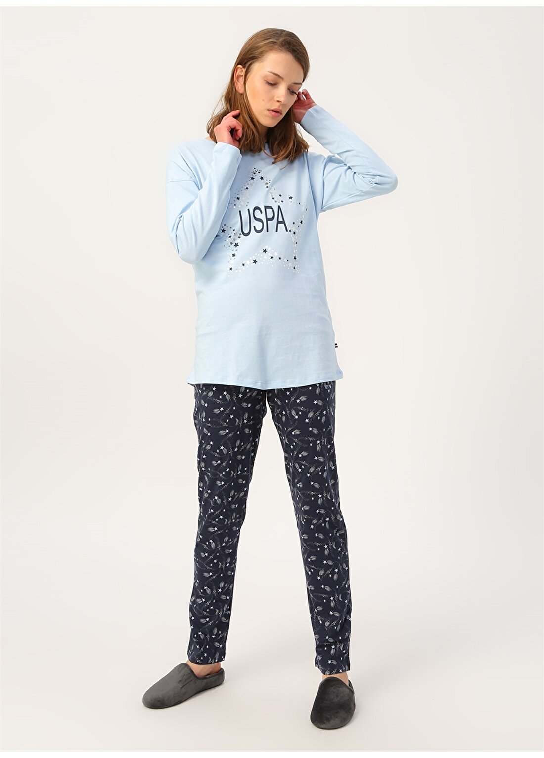 U.S. Polo Assn. Mavi Pijama Takımı