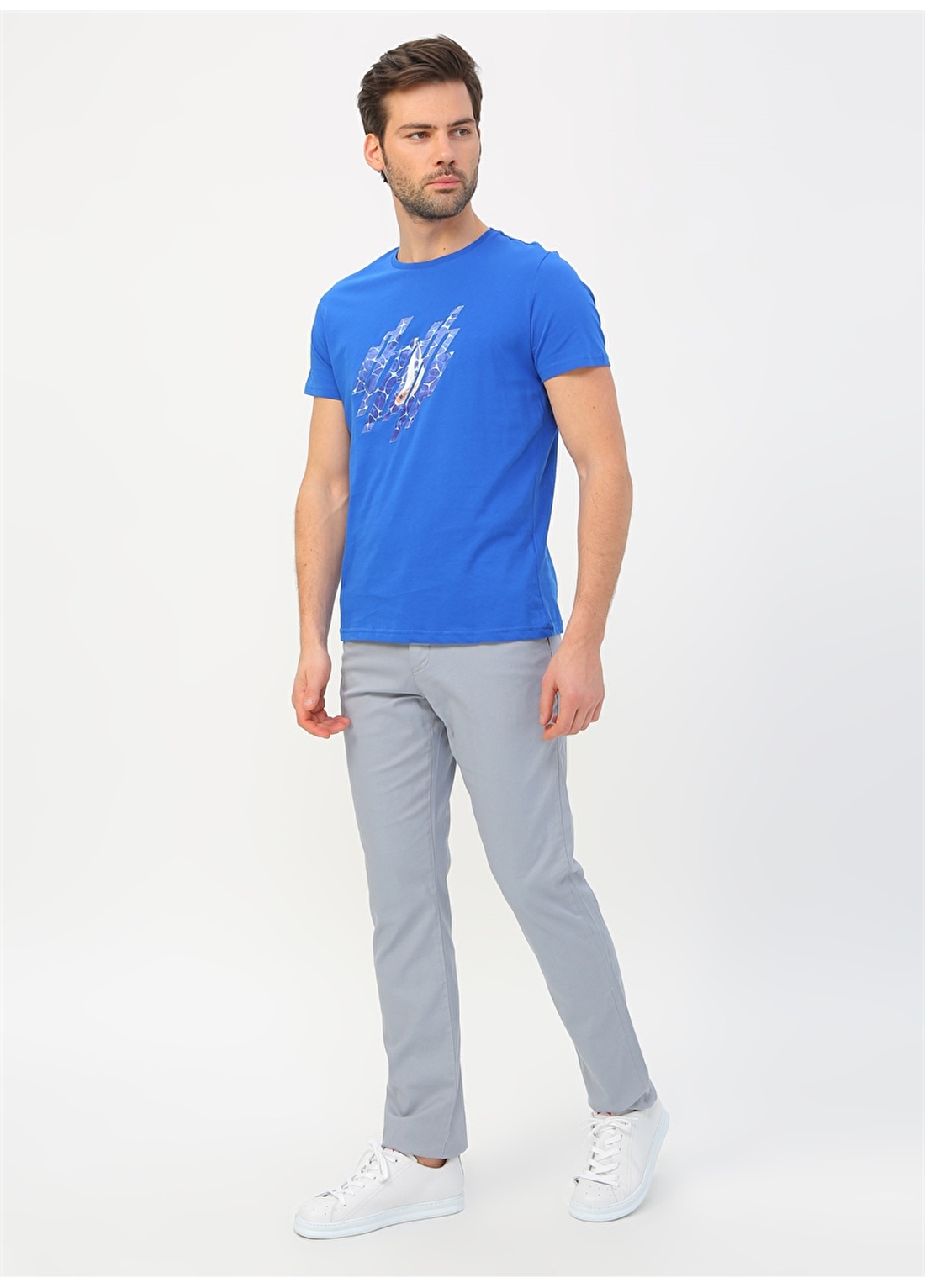 Fabrika Comfort Normal Bel Regular Fit Düz Mavi Erkek Chino Pantolon CM ALORA