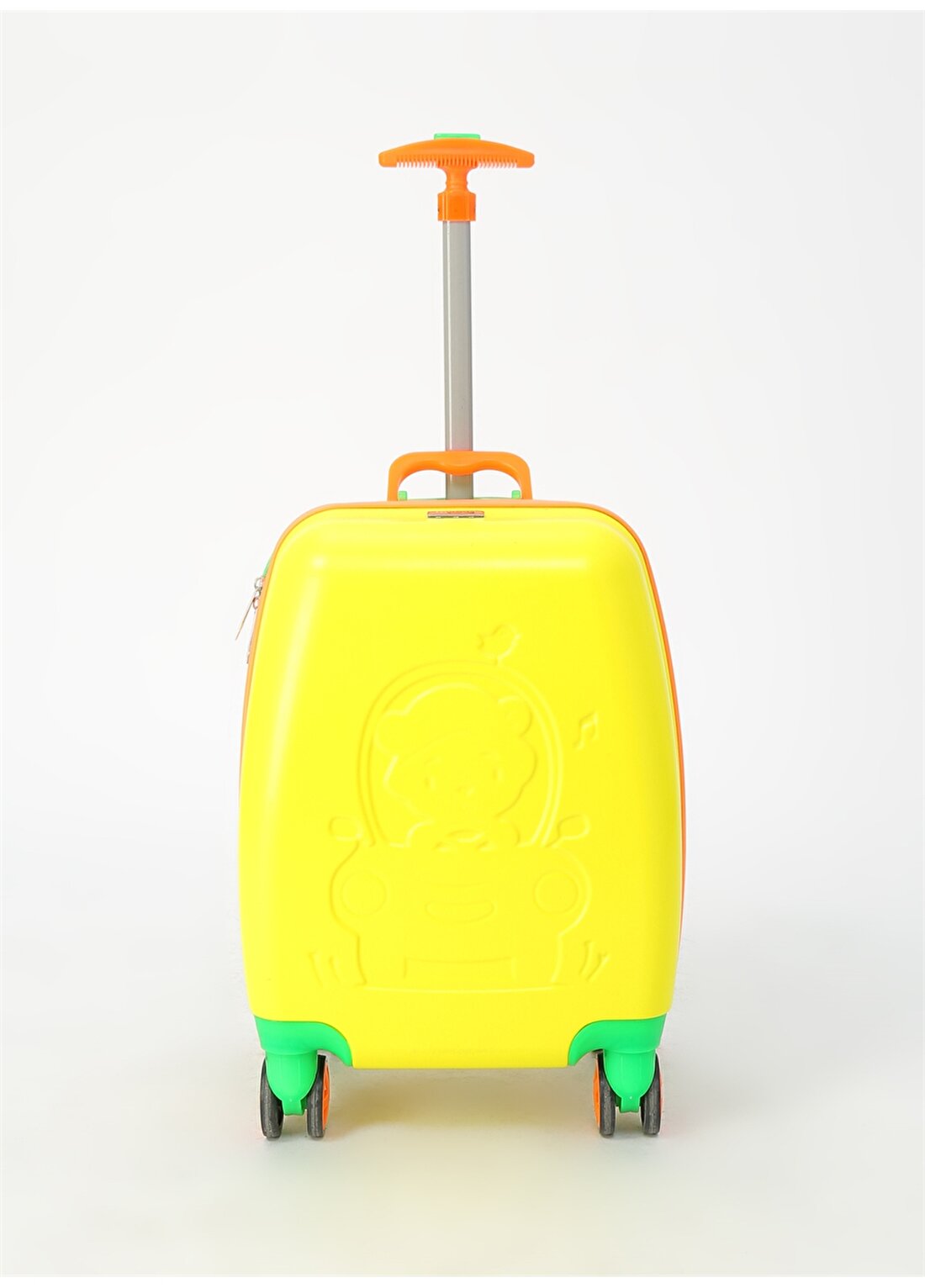 My Bag Kids Neon Sarı Çekçekli Sert Valiz