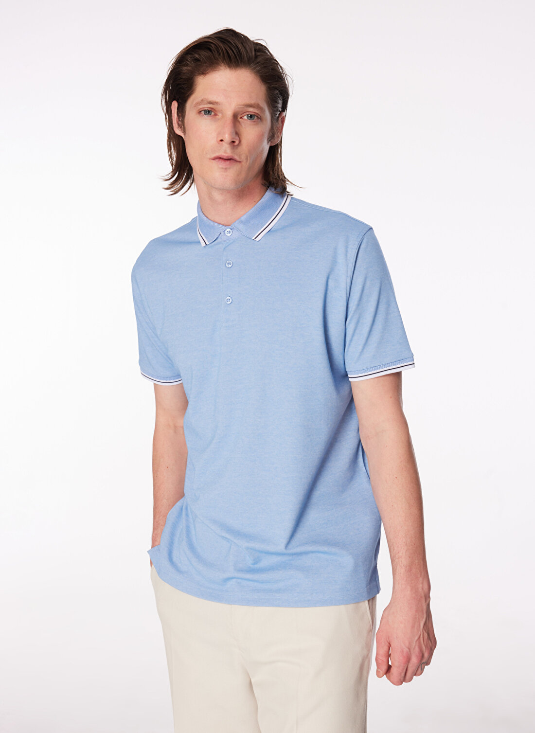 Fabrika Comfort Mavi Erkek Polo Yaka Regular Fit Polo T-Shirt CM DS 01 02