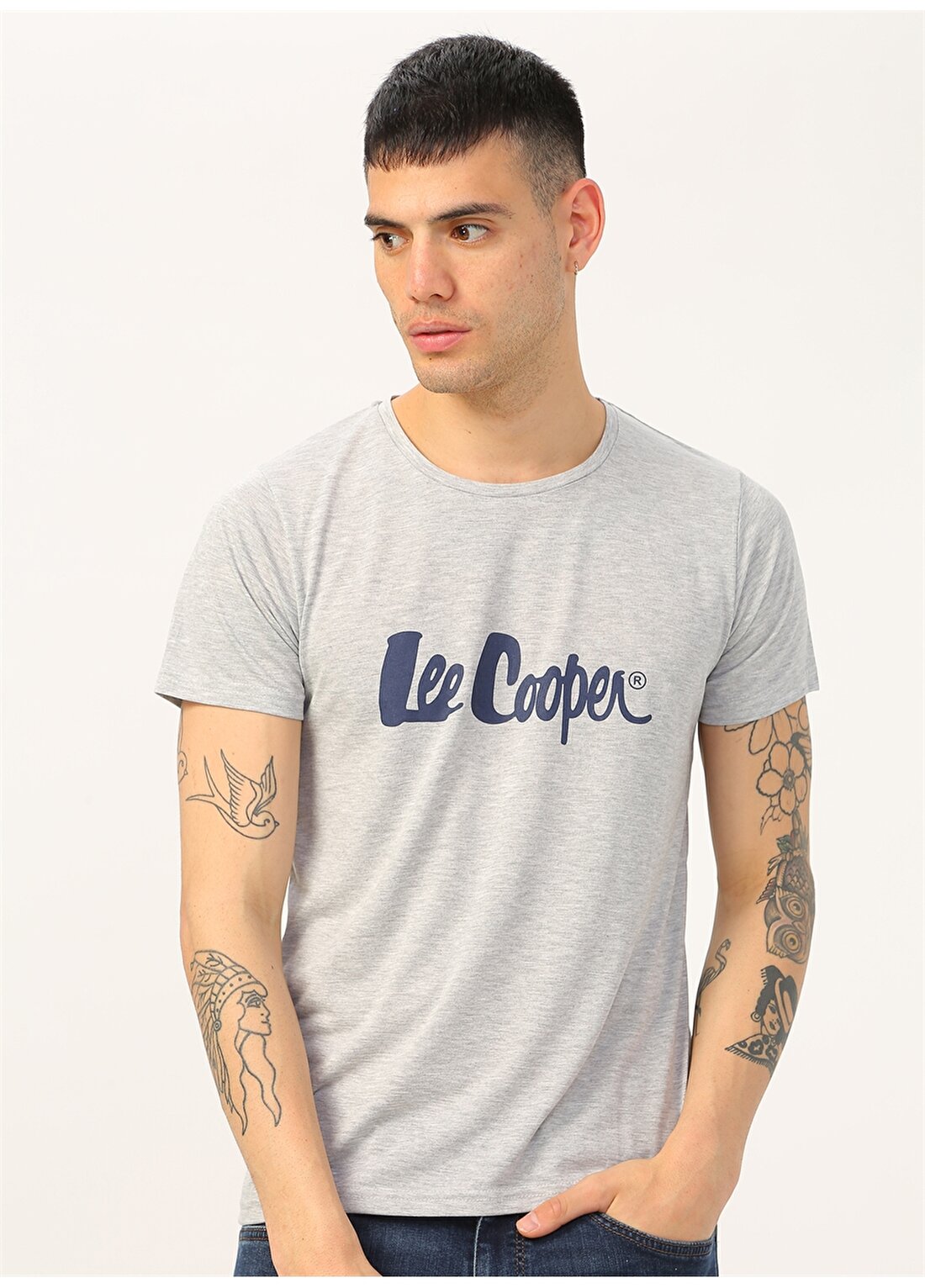 Lee Cooper Gri Melanj T-Shirt