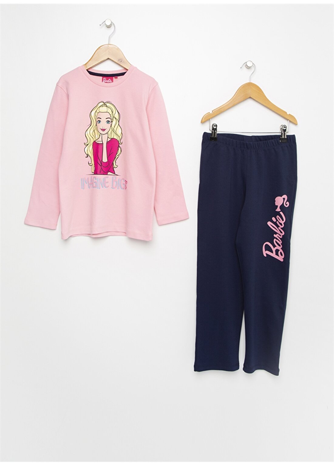 Barbie 2'Li Lacivert-Pembe Pijama Takımı