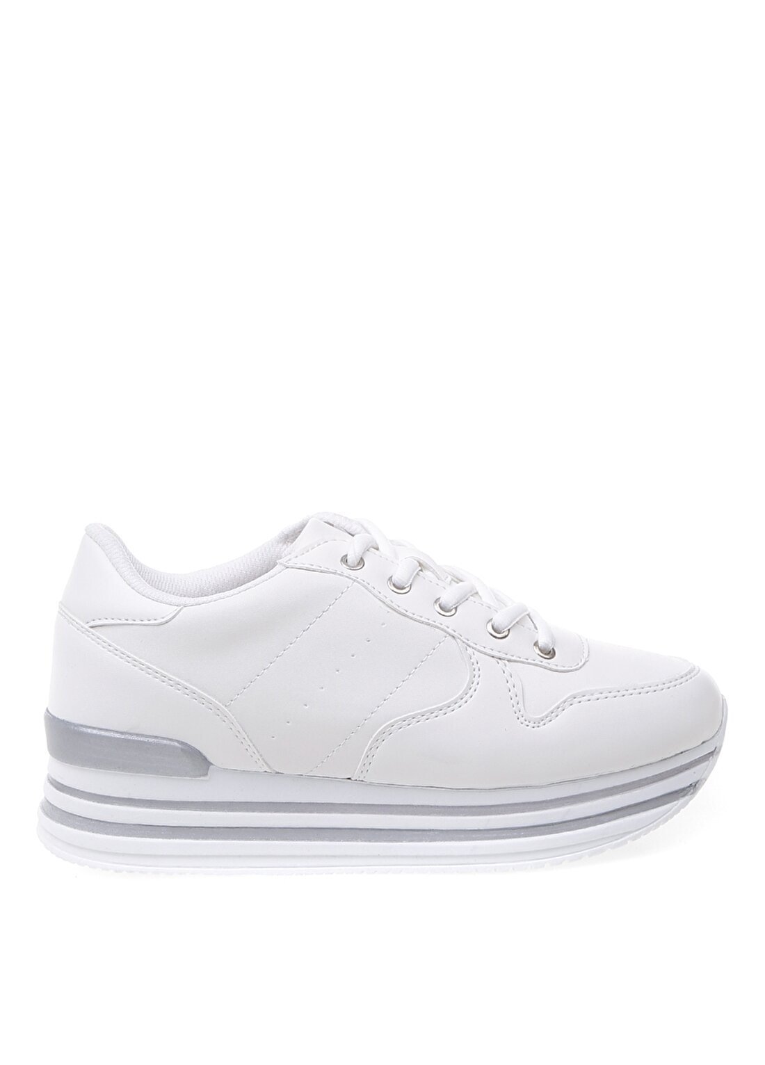 Limon L54-Dona Bağcıklı Beyaz Kadın Sneaker