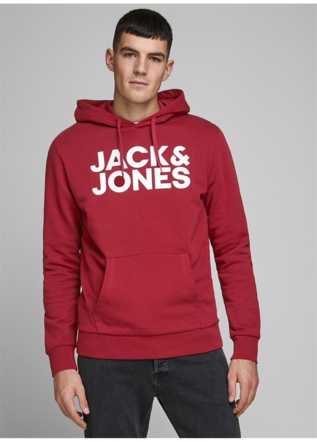 Jack & Jones 12152840 Koyu Kırmızı Sweatshirt
