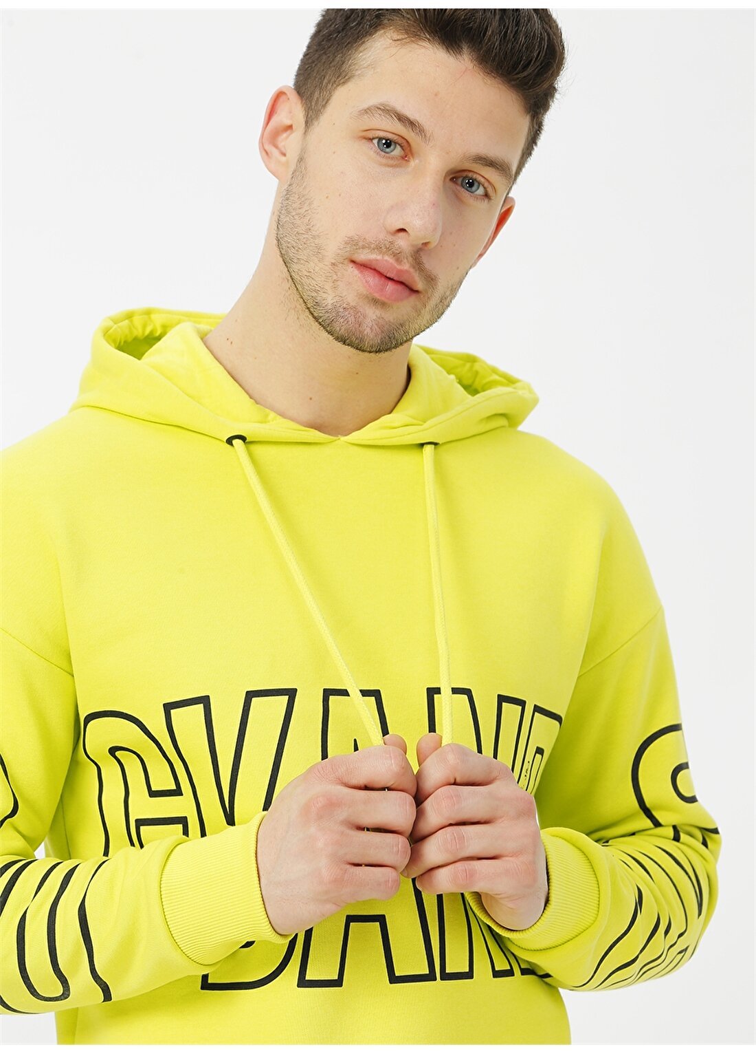 Jack & Jones 12167607 Neon Sarı Sweatshirt
