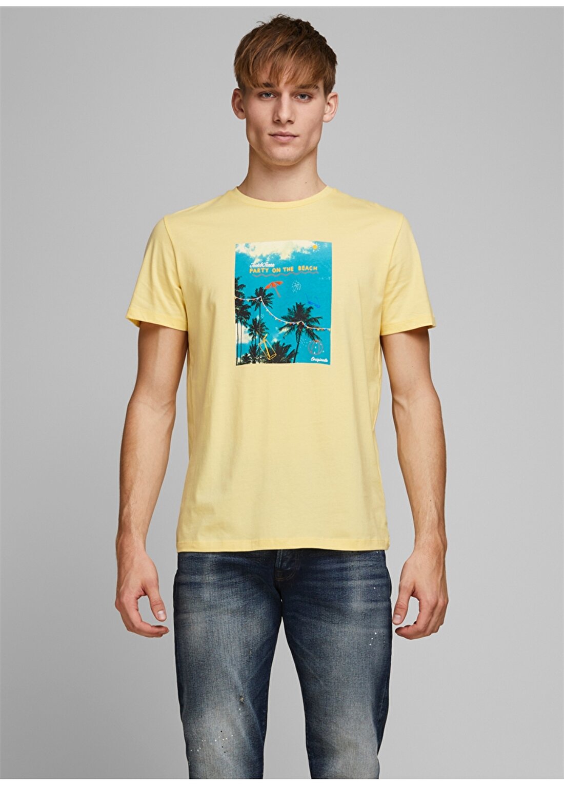 Jack & Jones 12171737 Açk Sarı T-Shirt