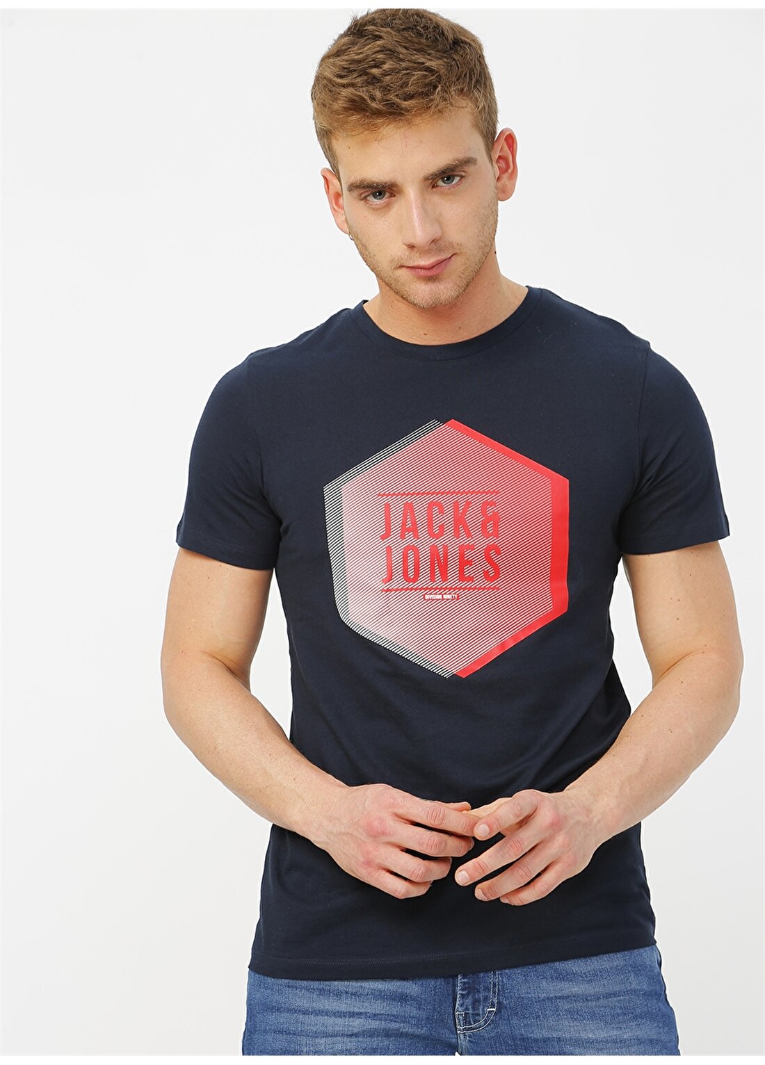 Jack & Jones 12179378 Lacivert T-Shirt