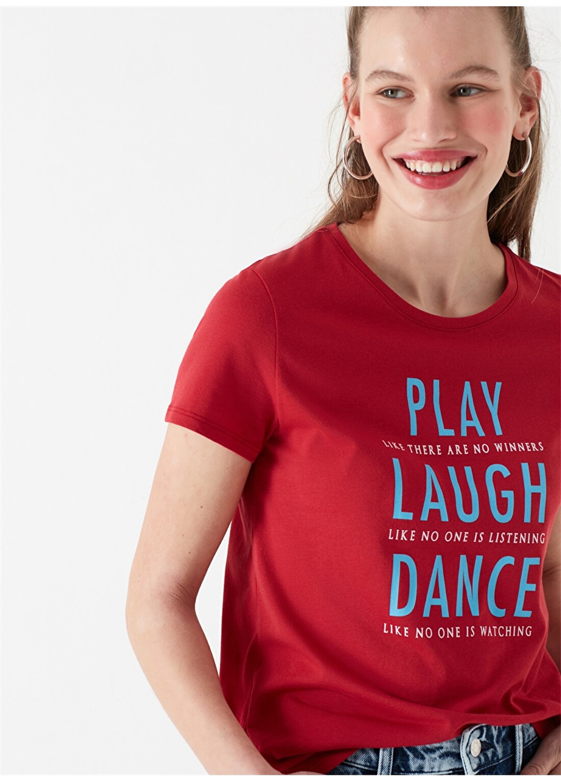 Mavi Play Laugh Dance Kırmızı T-Shirt