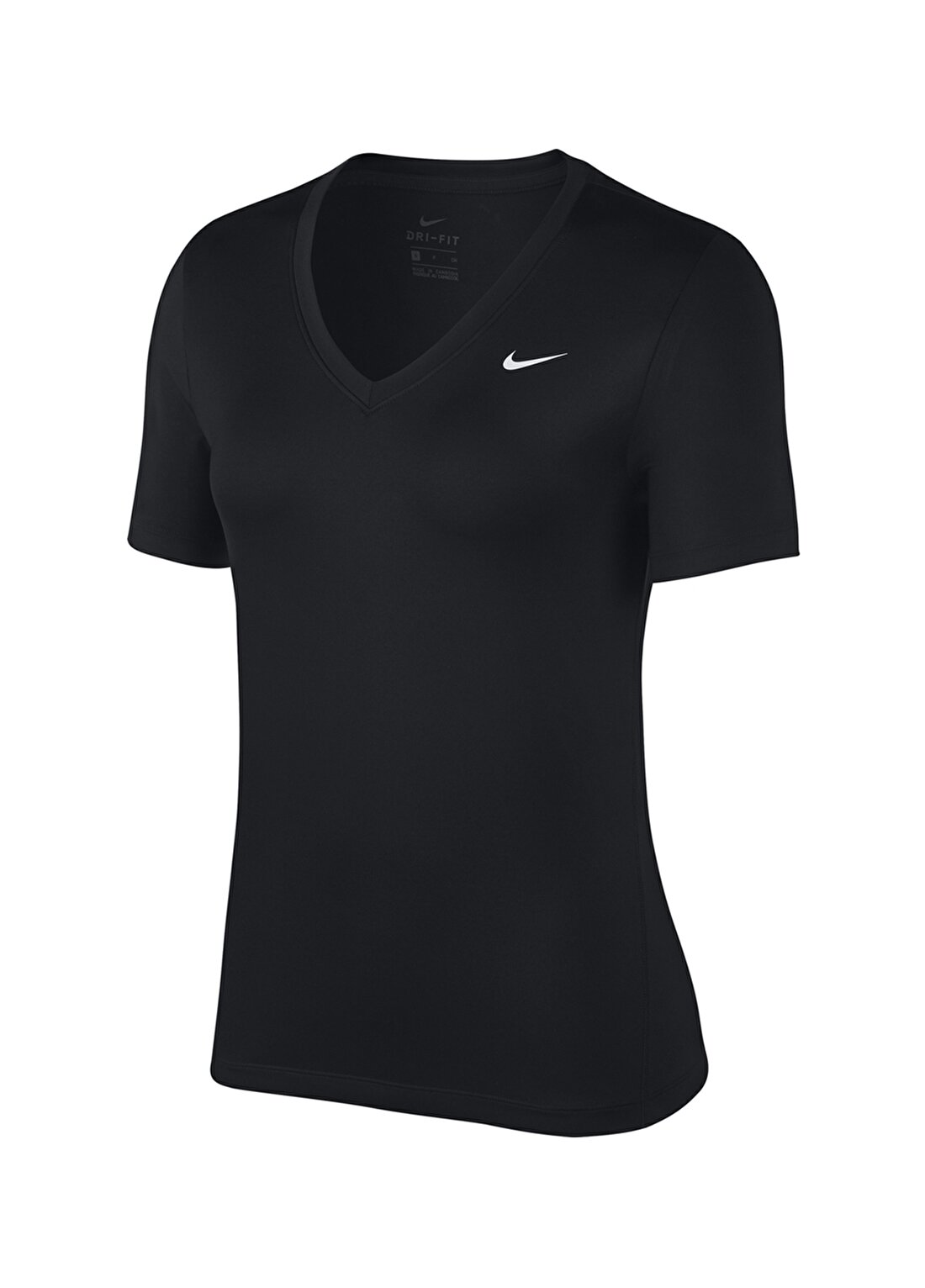 Nike CJ2351-010 Top SS Victory Essentıal V Yaka Kısa Kollu Logo Baskılı Siyah Kadın T-Shirt
