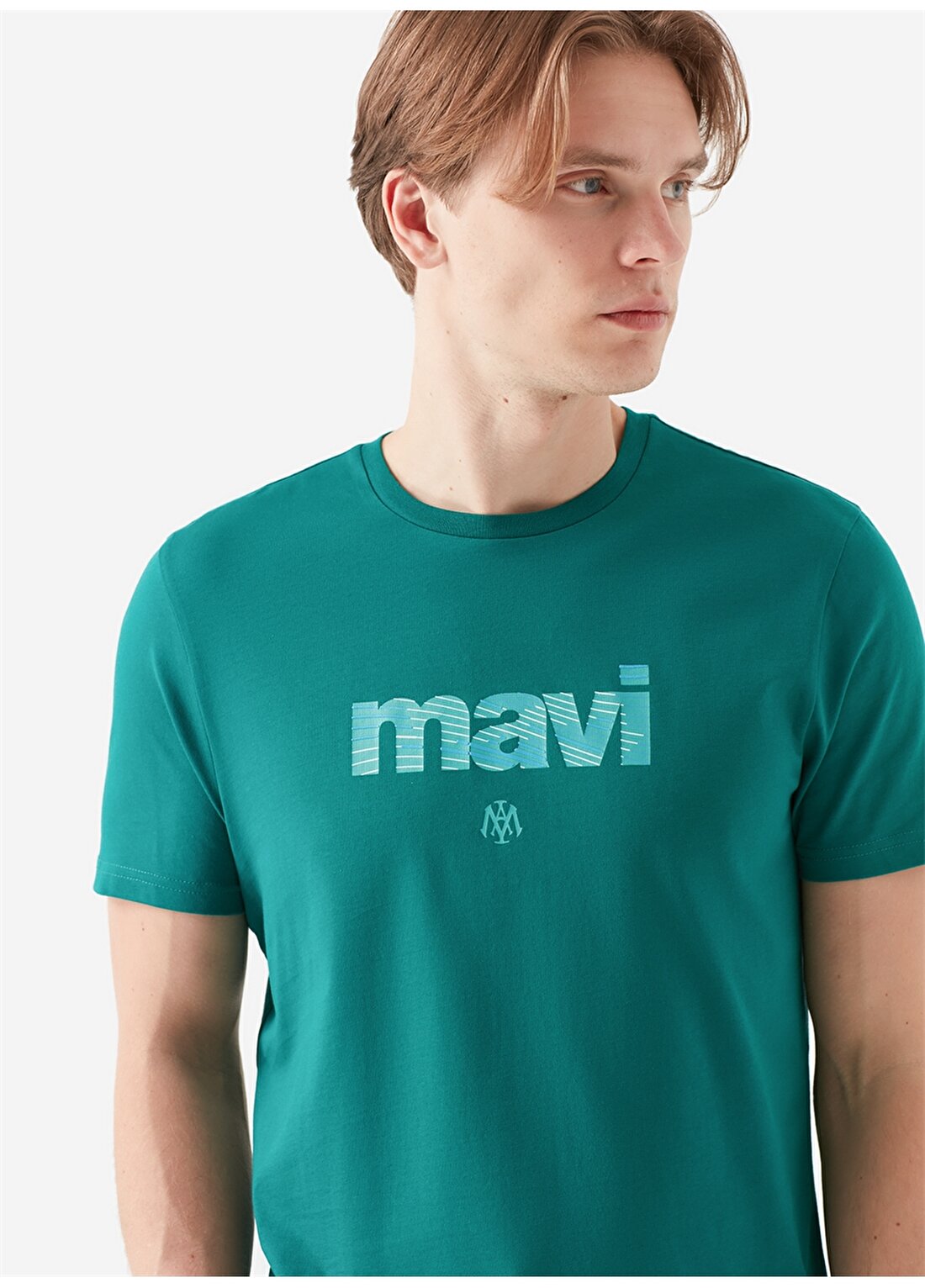 Mavi 066204-31966 Logo Yeşil T-Shirt
