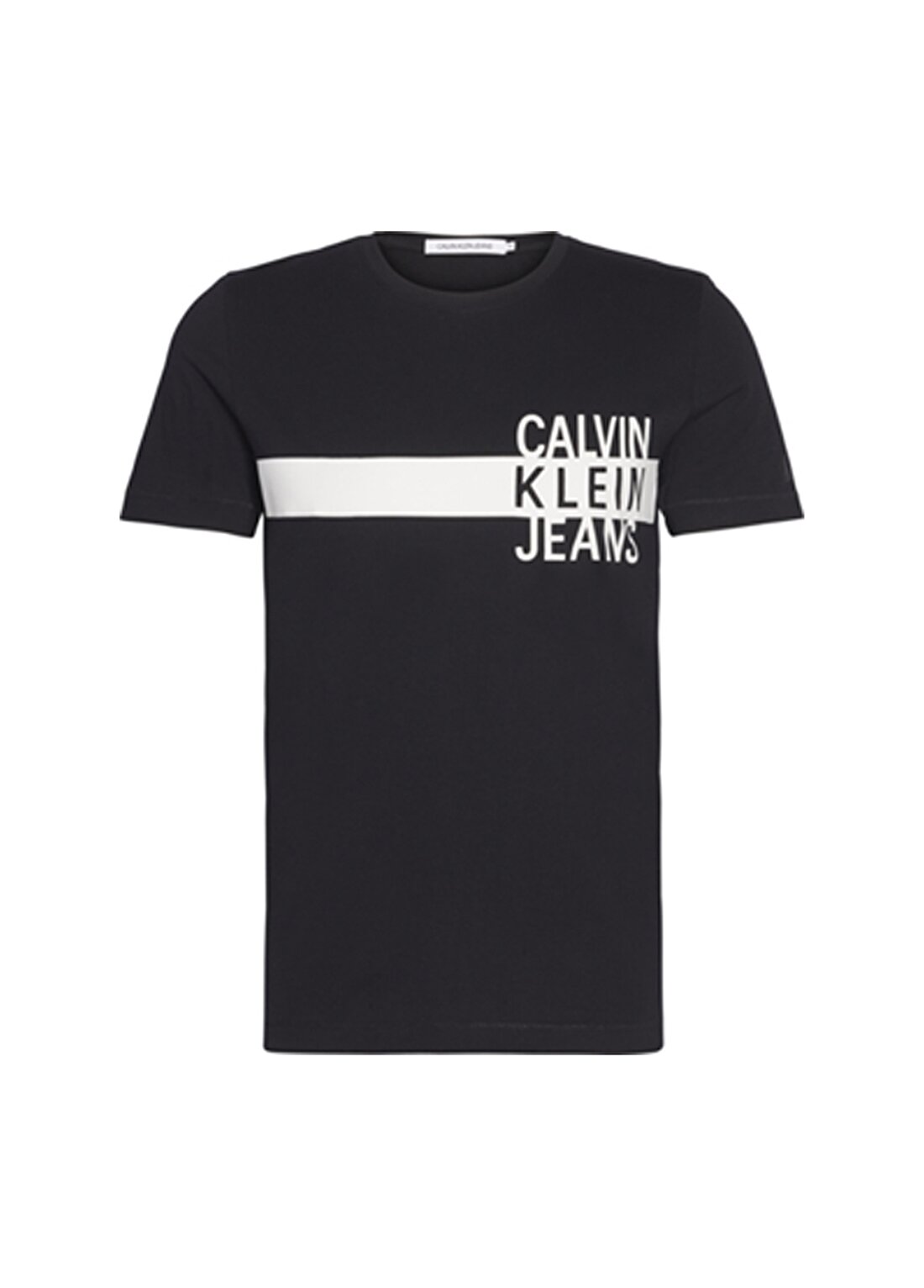 Calvin Klein Jeans Erkek Siyah T-Shirt J30J314539-BAE STACKED LOGO W ST