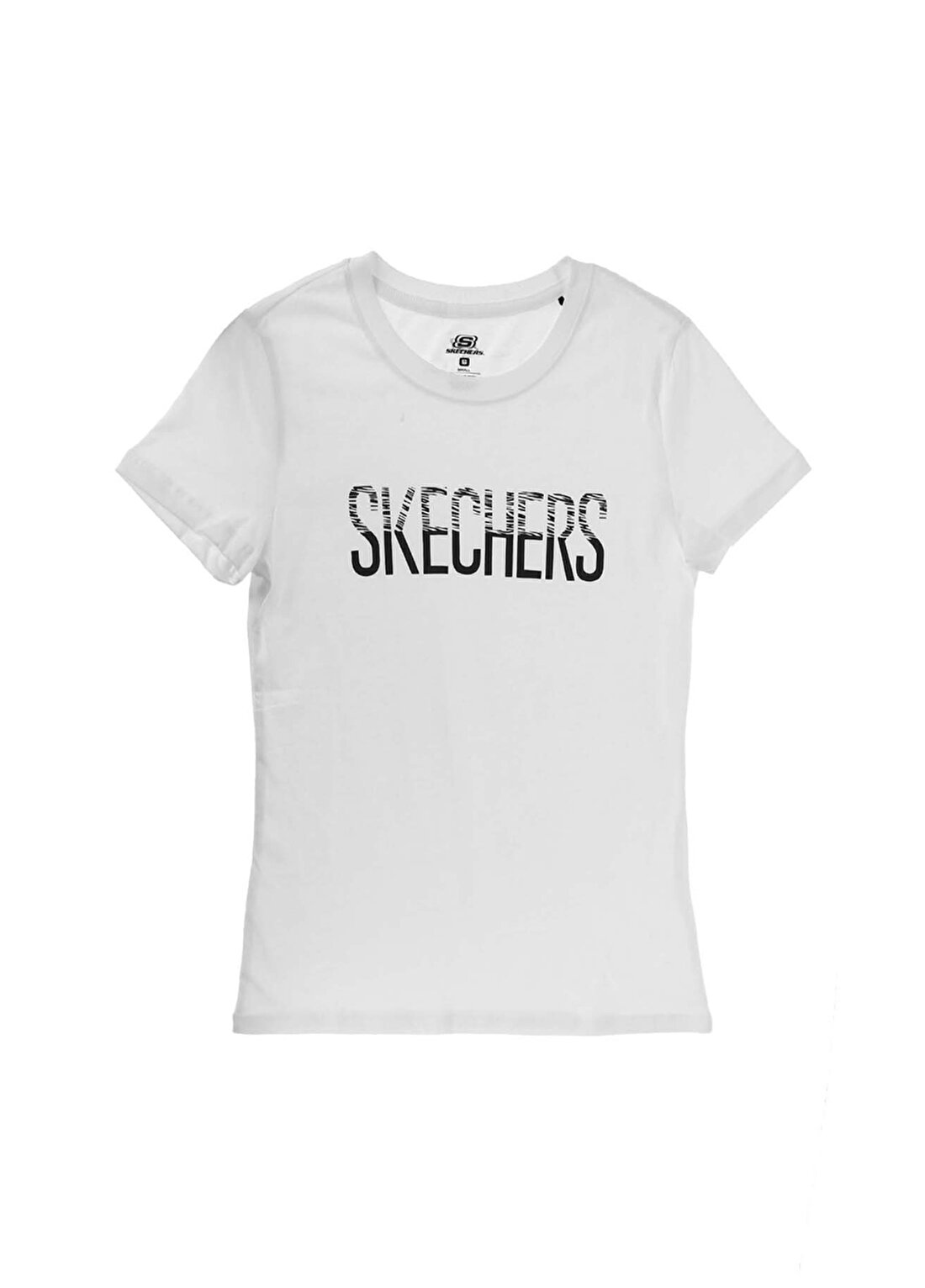 Skechers Graphic Tee''s W Crew Neck Zebra Beyaz Kadın T-Shirt