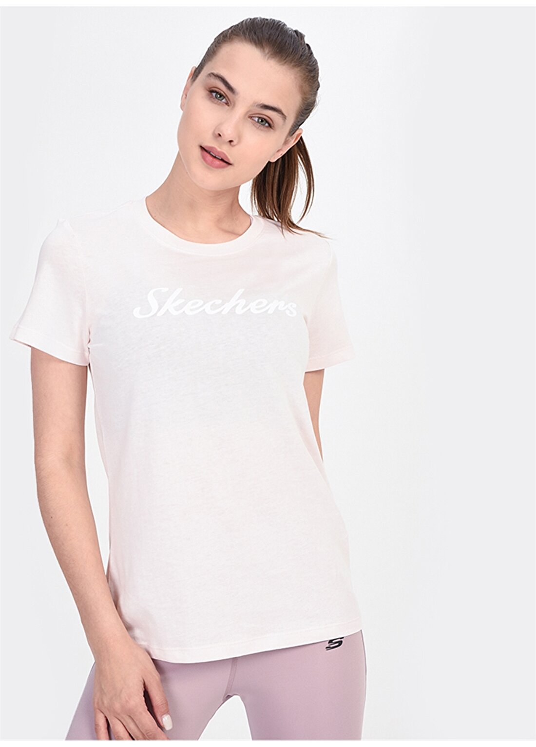 Skechers Graphic Tee''s W Crew Neck Hws Print Pembe Kadın T-Shirt