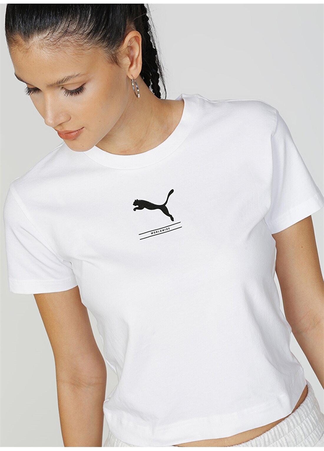 Puma 58137702 Nu-Tility Fitted Tee White T-Shirt