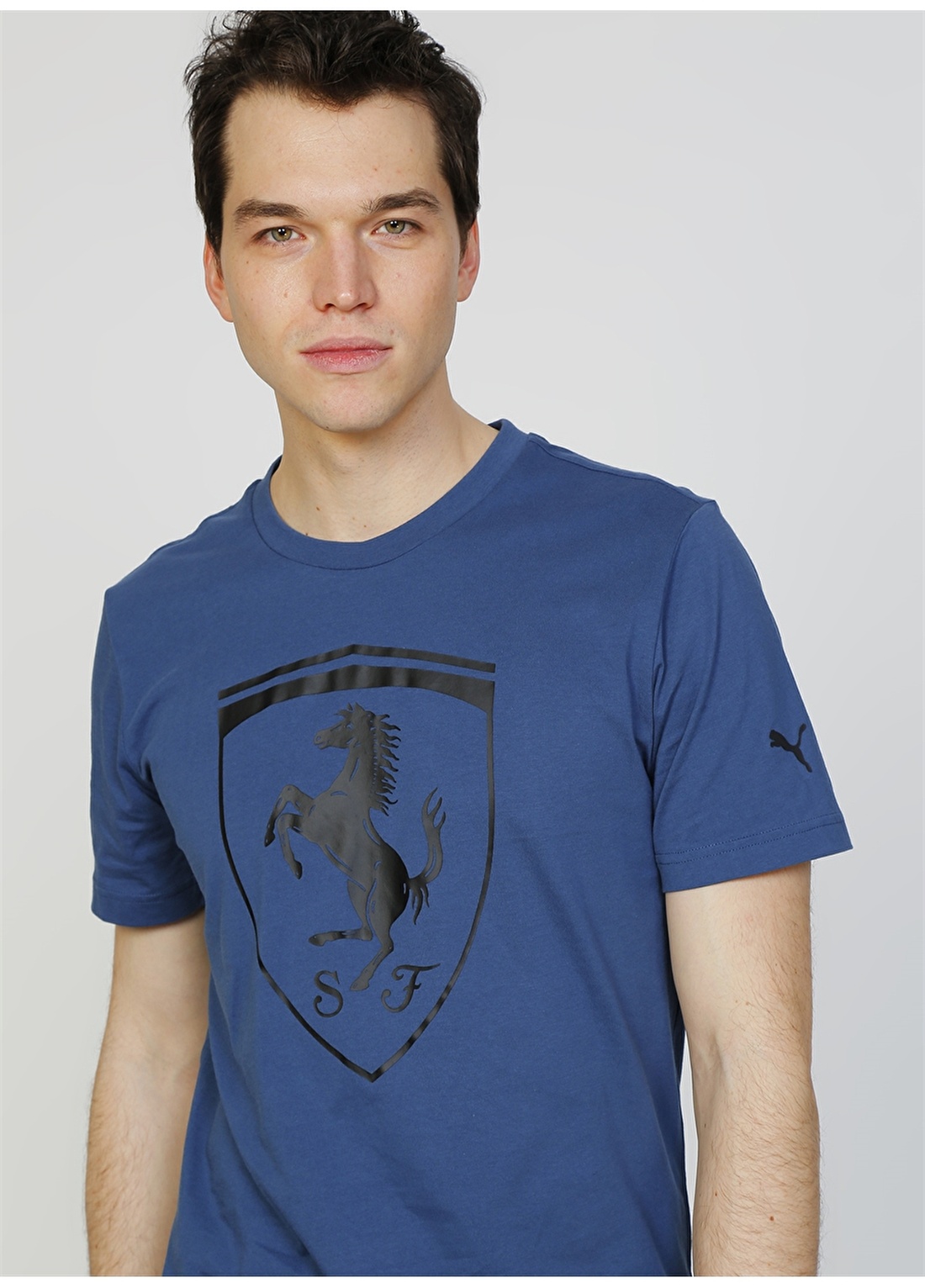 Puma 59540807 Ferrari Big Shield Tee Dark Denim T-Shirt