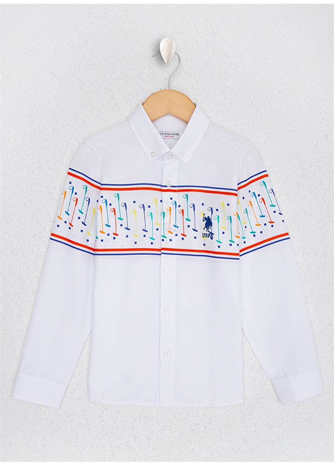 U.S. Polo Assn. Erkek Çocuk Beyaz Gömlek