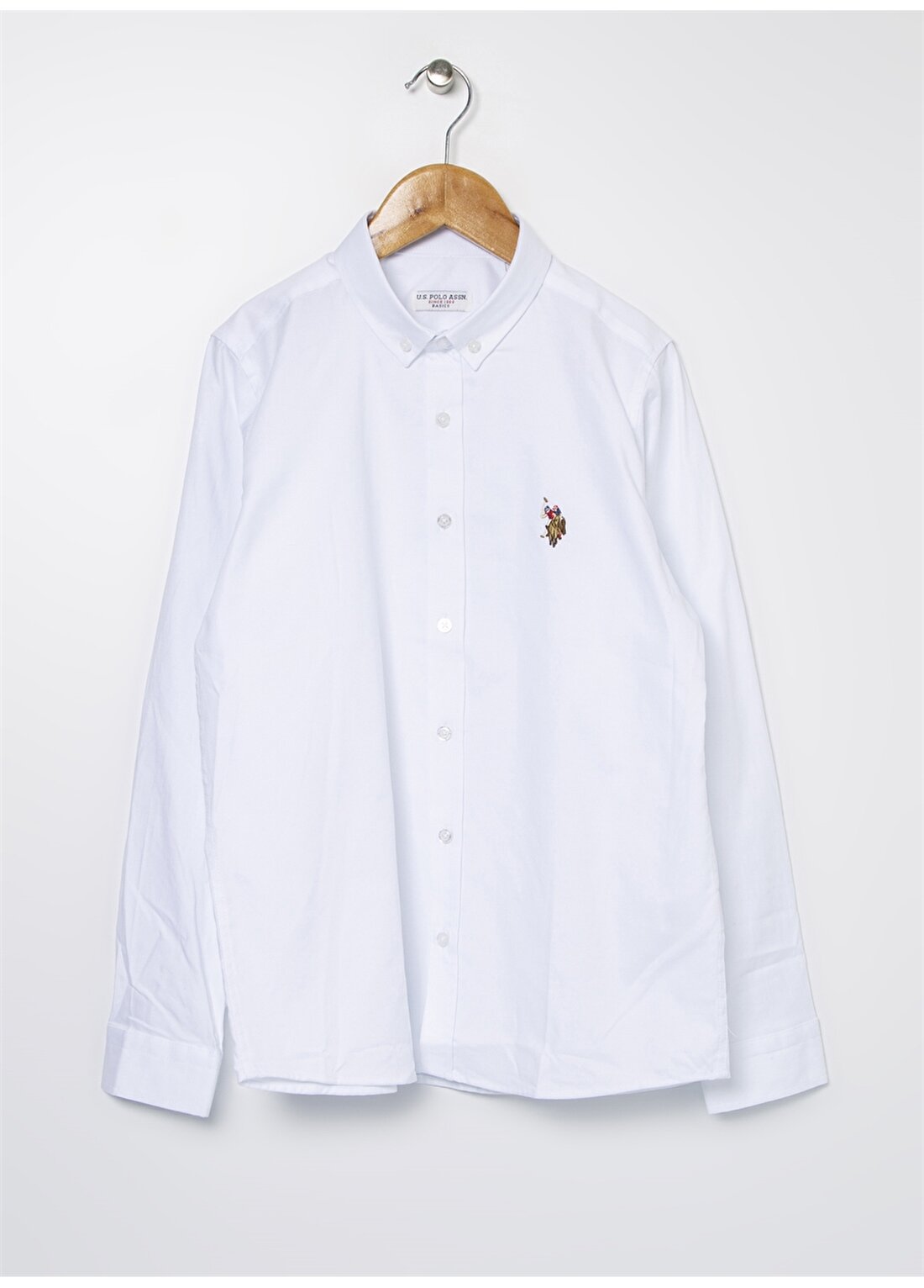 U.S. Polo Assn. Desenli Beyaz Erkek Çocuk Gömlek