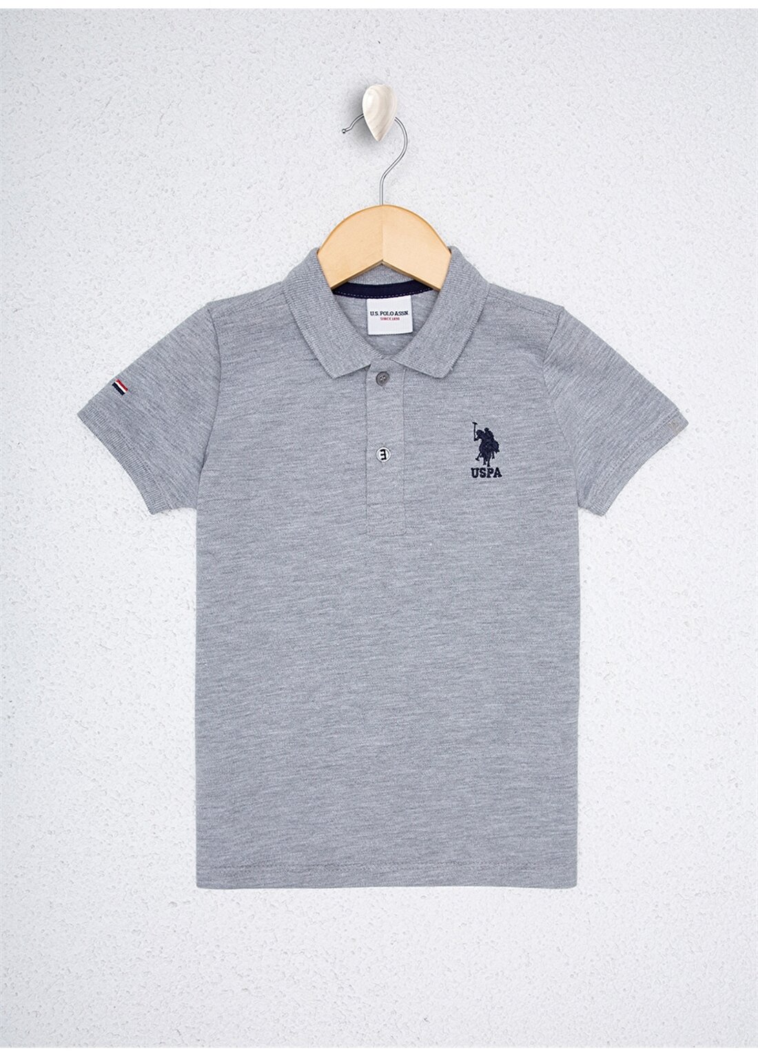 U.S. Polo Assn. Gri Melanj Erkek Çocuk T-Shirt