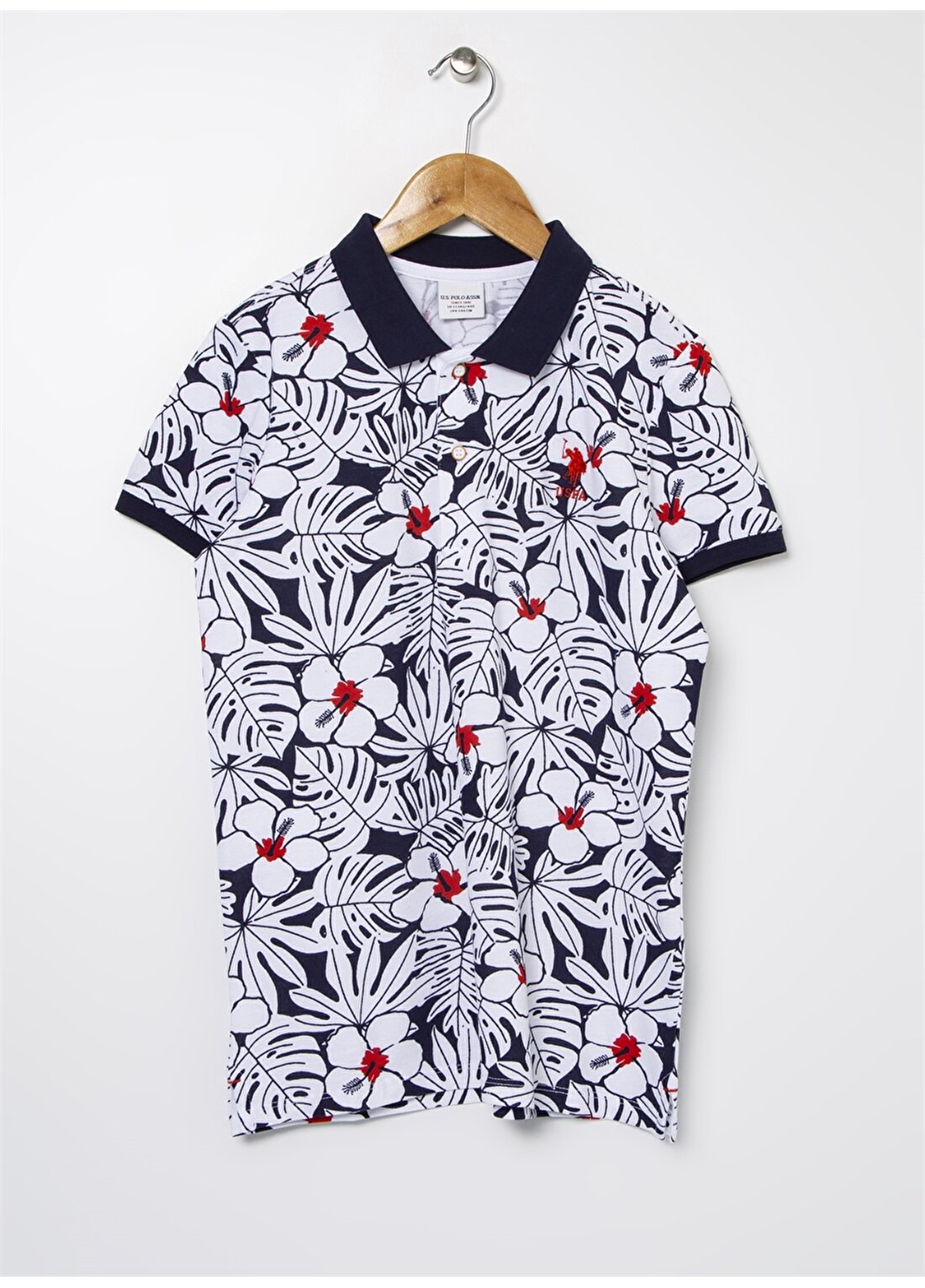 U.S. Polo Assn. Desenli Lacivert Erkek Çocuk T-Shirt 984241