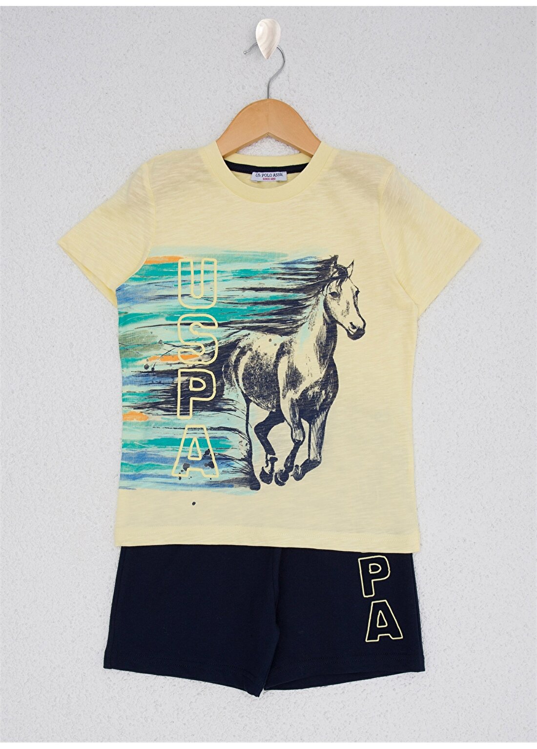 U.S. Polo Assn. Sarı Erkek Çocuk Pijama Takımı