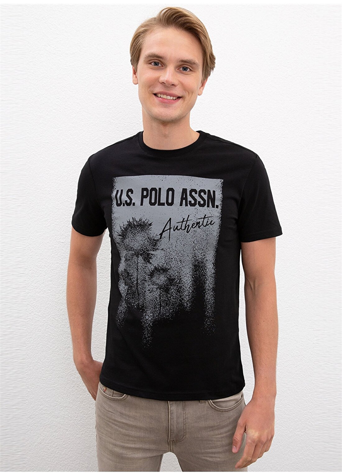 U.S. Polo Assn. Erkek Siyah T-Shirt