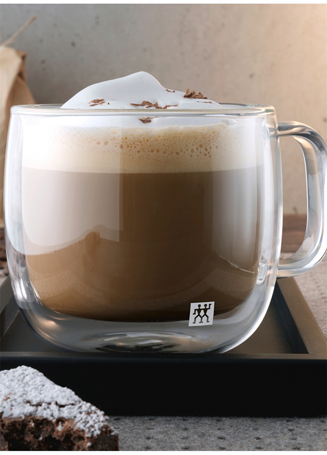 Zwilling Sorrento 450 Ml Çift Camlı Kulplu 2''Li Cappucino Bardak Seti