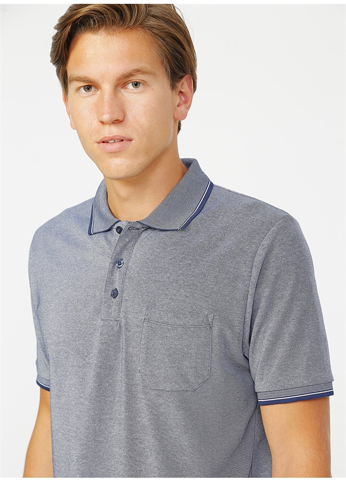 Altınyıldız Classics Düz Lacivert Erkek Polo T-Shirt 4A4820200004